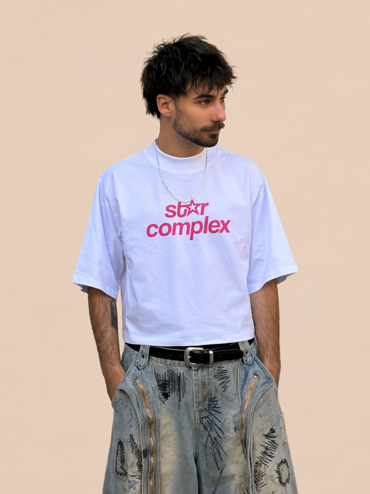 Bílé triko STAR COMPLEX na klukovi
